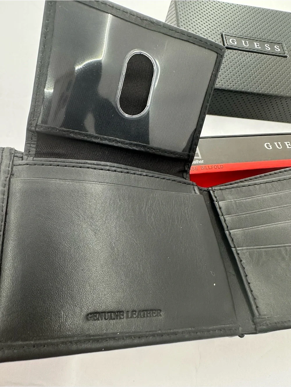 Guess Black Triangle Logo Wallet Accent